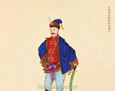 清朝画师笔下的外国人：清一色的亚洲脸，民族服装各具特色 - 图画吧TUHUABA