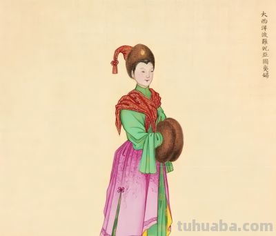 清朝画师笔下的外国人：清一色的亚洲脸，民族服装各具特色 - 图画吧TUHUABA