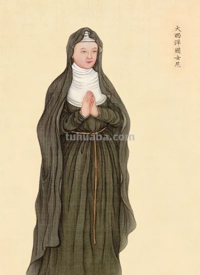 清朝画师笔下的外国人：清一色的亚洲脸，民族服装各具特色 - 图画吧TUHUABA