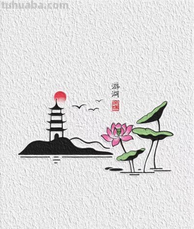 简笔画｜古风掠影 - 图画吧TUHUABA