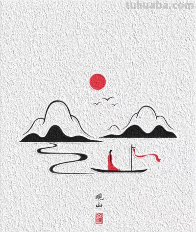 简笔画｜古风掠影 - 图画吧TUHUABA