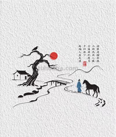 简笔画｜古风掠影 - 图画吧TUHUABA