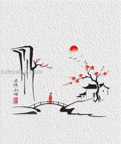 简笔画｜古风掠影 - 图画吧TUHUABA