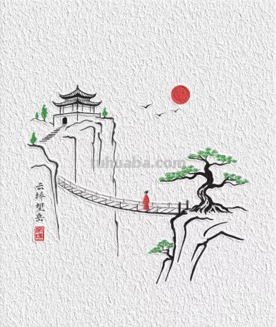 简笔画｜古风掠影 - 图画吧TUHUABA
