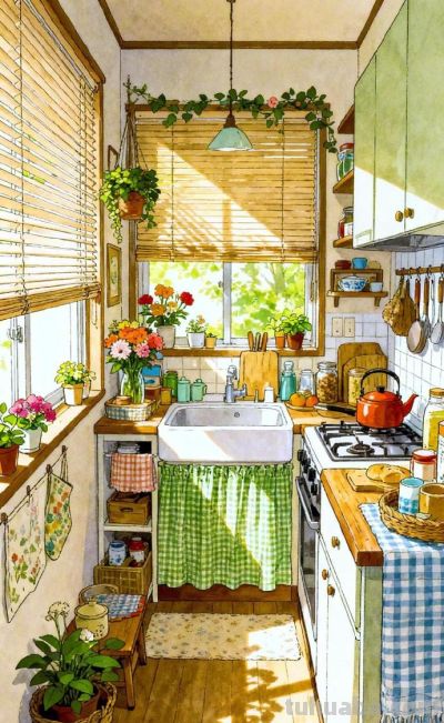 生活插画｜厨房里的烟火气 ​​​ - 图画吧TUHUABA