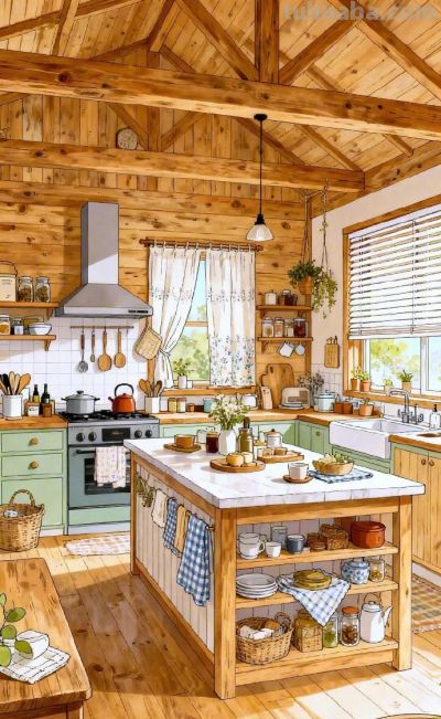 生活插画｜厨房里的烟火气 ​​​ - 图画吧TUHUABA