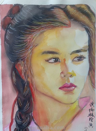 一幅水彩画的诞生：原来温柔的脸是这样画出来的 - 图画吧TUHUABA