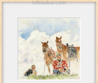 Ai生成的水彩效果图，直接照着画，有意义吗？ - 图画吧TUHUABA