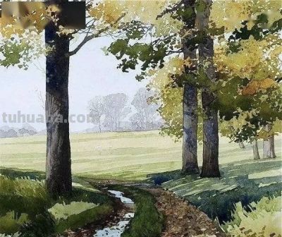 英国写实派水彩画家伊恩·西达威作品 - 图画吧TUHUABA