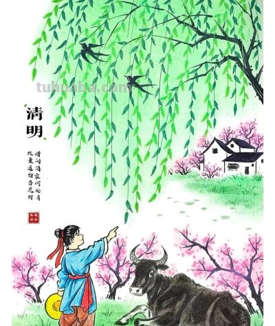 41张清明节主题儿童绘画和手抄报，值得收藏 - 图画吧TUHUABA