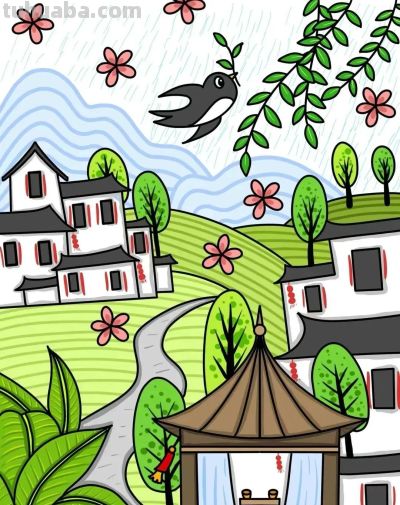 41张清明节主题儿童绘画和手抄报，值得收藏 - 图画吧TUHUABA