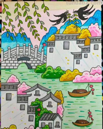 41张清明节主题儿童绘画和手抄报，值得收藏 - 图画吧TUHUABA