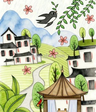 41张清明节主题儿童绘画和手抄报，值得收藏 - 图画吧TUHUABA