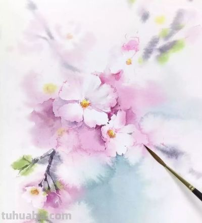 美哭的水彩画，感受春天的绚烂！ - 图画吧TUHUABA
