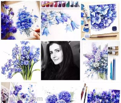 美哭的水彩画，感受春天的绚烂！ - 图画吧TUHUABA