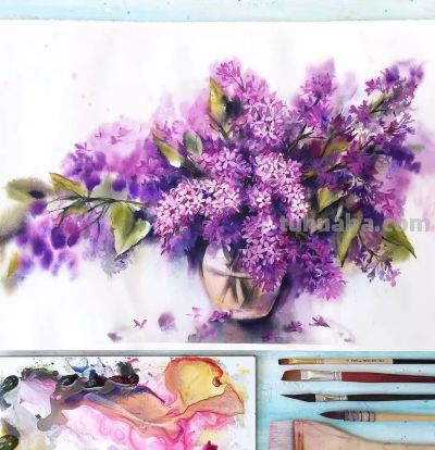 美哭的水彩画，感受春天的绚烂！ - 图画吧TUHUABA