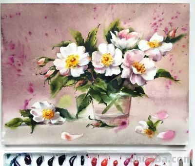 美哭的水彩画，感受春天的绚烂！ - 图画吧TUHUABA