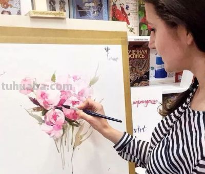 美哭的水彩画，感受春天的绚烂！ - 图画吧TUHUABA