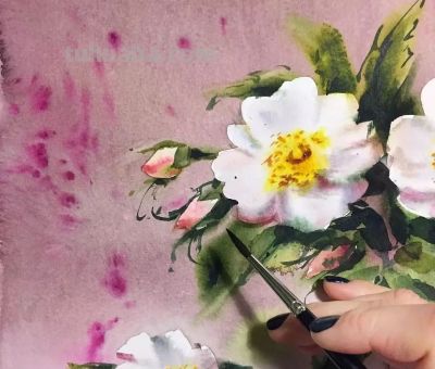 美哭的水彩画，感受春天的绚烂！ - 图画吧TUHUABA