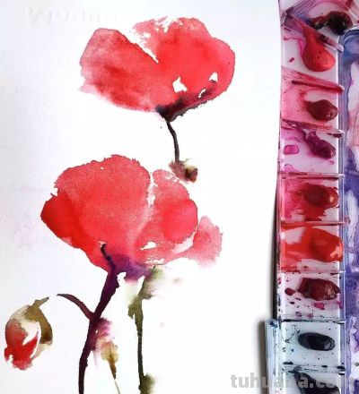 美哭的水彩画，感受春天的绚烂！ - 图画吧TUHUABA