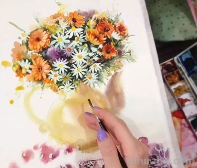 美哭的水彩画，感受春天的绚烂！ - 图画吧TUHUABA