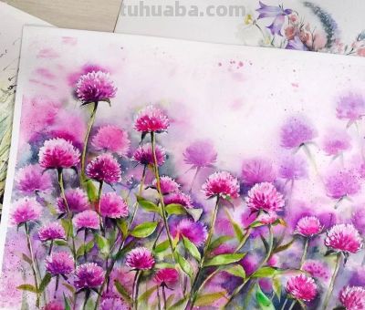 美哭的水彩画，感受春天的绚烂！ - 图画吧TUHUABA