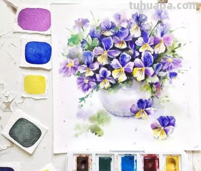 美哭的水彩画，感受春天的绚烂！ - 图画吧TUHUABA