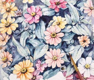 美哭的水彩画，感受春天的绚烂！ - 图画吧TUHUABA