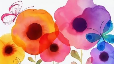 美哭的水彩画，感受春天的绚烂！ - 图画吧TUHUABA