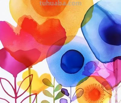 美哭的水彩画，感受春天的绚烂！ - 图画吧TUHUABA