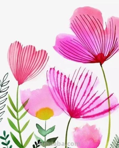 美哭的水彩画，感受春天的绚烂！ - 图画吧TUHUABA