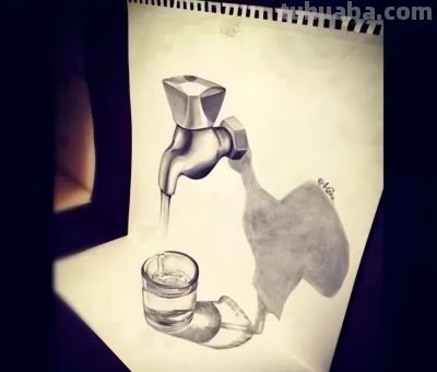 一组疯狂的3D铅笔画！ - 图画吧TUHUABA