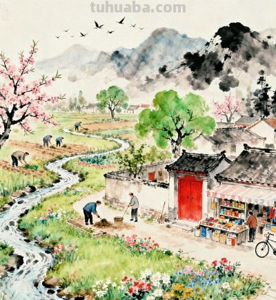 水彩画：田园诗画 - 今日头条