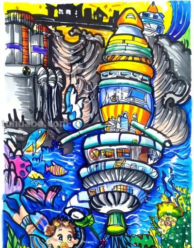 全国科普月| 2025年对话科学系列主题活动“科幻绘画”获奖作品展示（第5期） - 图画吧TUHUABA