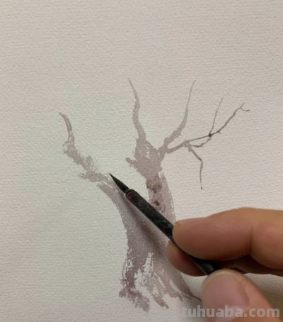 教程：一棵枯树的画法 - 图画吧TUHUABA