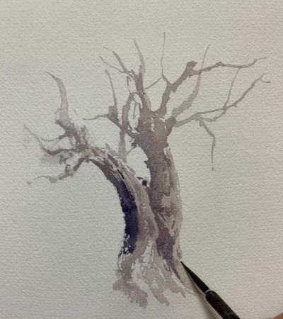 教程：一棵枯树的画法 - 图画吧TUHUABA