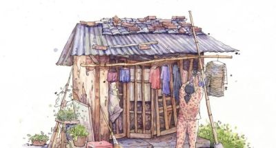 95后美女教你画钢笔淡彩，张张都是精品，构图和配色超棒 - 图画吧TUHUABA