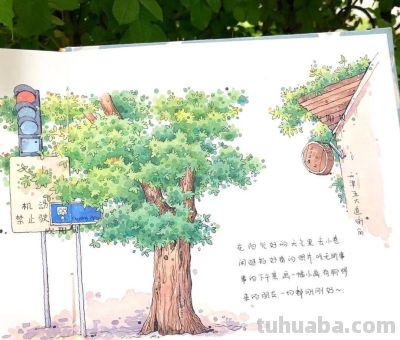 95后美女教你画钢笔淡彩，张张都是精品，构图和配色超棒 - 图画吧TUHUABA