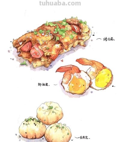 95后美女教你画钢笔淡彩，张张都是精品，构图和配色超棒 - 图画吧TUHUABA