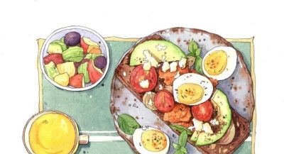 95后美女教你画钢笔淡彩，张张都是精品，构图和配色超棒 - 图画吧TUHUABA