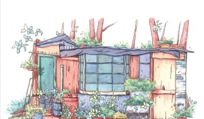 95后美女教你画钢笔淡彩，张张都是精品，构图和配色超棒 - 图画吧TUHUABA