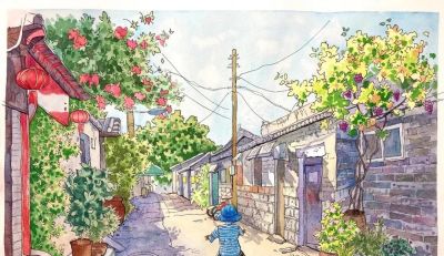 95后美女教你画钢笔淡彩，张张都是精品，构图和配色超棒 - 图画吧TUHUABA