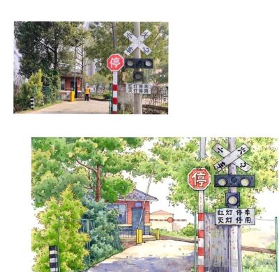 95后美女教你画钢笔淡彩，张张都是精品，构图和配色超棒 - 图画吧TUHUABA