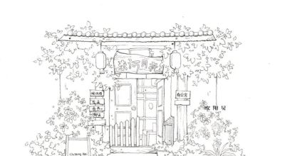 95后美女教你画钢笔淡彩，张张都是精品，构图和配色超棒 - 图画吧TUHUABA