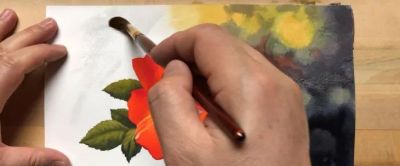 适合零基础学习，46步教你画一朵水彩红玫瑰 - 图画吧TUHUABA