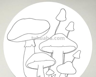 儿童画教程｜水彩笔绘画课程《一丛五彩的小蘑菇》 - 图画吧TUHUABA