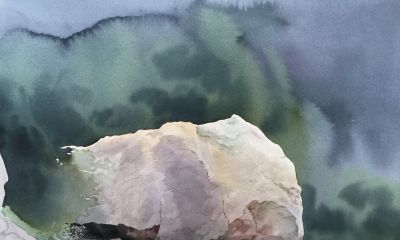 适合零基础小白临摹学习，超详细水彩石头教程 - 图画吧TUHUABA