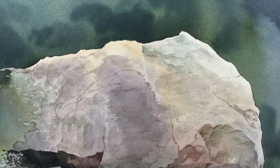 适合零基础小白临摹学习，超详细水彩石头教程 - 图画吧TUHUABA