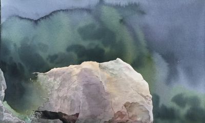 适合零基础小白临摹学习，超详细水彩石头教程 - 图画吧TUHUABA