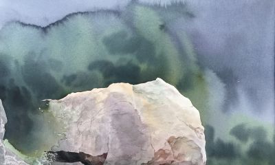 适合零基础小白临摹学习，超详细水彩石头教程 - 图画吧TUHUABA